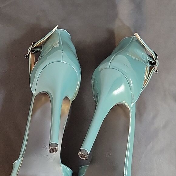 BRAND NEW LINK WOMEN"S FASHION ANKLE STRAP BUCKLE SLIP ON POINTED TOE SHOE - Picture 11 of 15